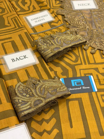 Printed Patch Emb Lawn 3 Piece Unstitched Suit MPT-2905-B- 33- Summer Collection