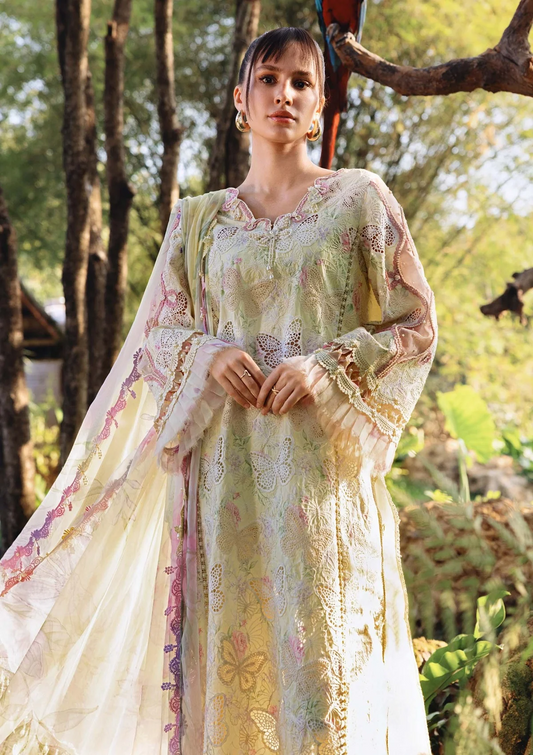 Printed Patch Embroidery Lawn 3 Piece Unstitched Suit MPT-2915 - Summer Collection